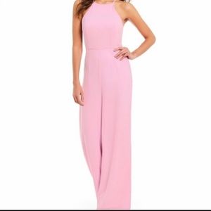 Pink Halter Top Jumpsuit Gianni Bini  Fan Favs size Large